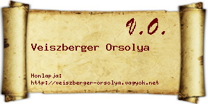 Veiszberger Orsolya névjegykártya